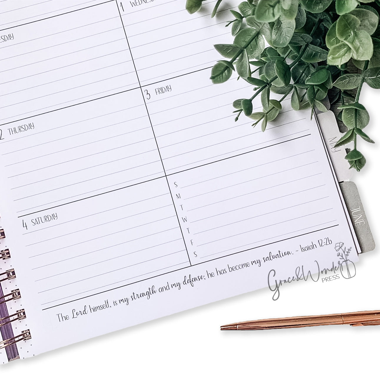 18 Month Minimalist Planner (July 2024 - December 2025)